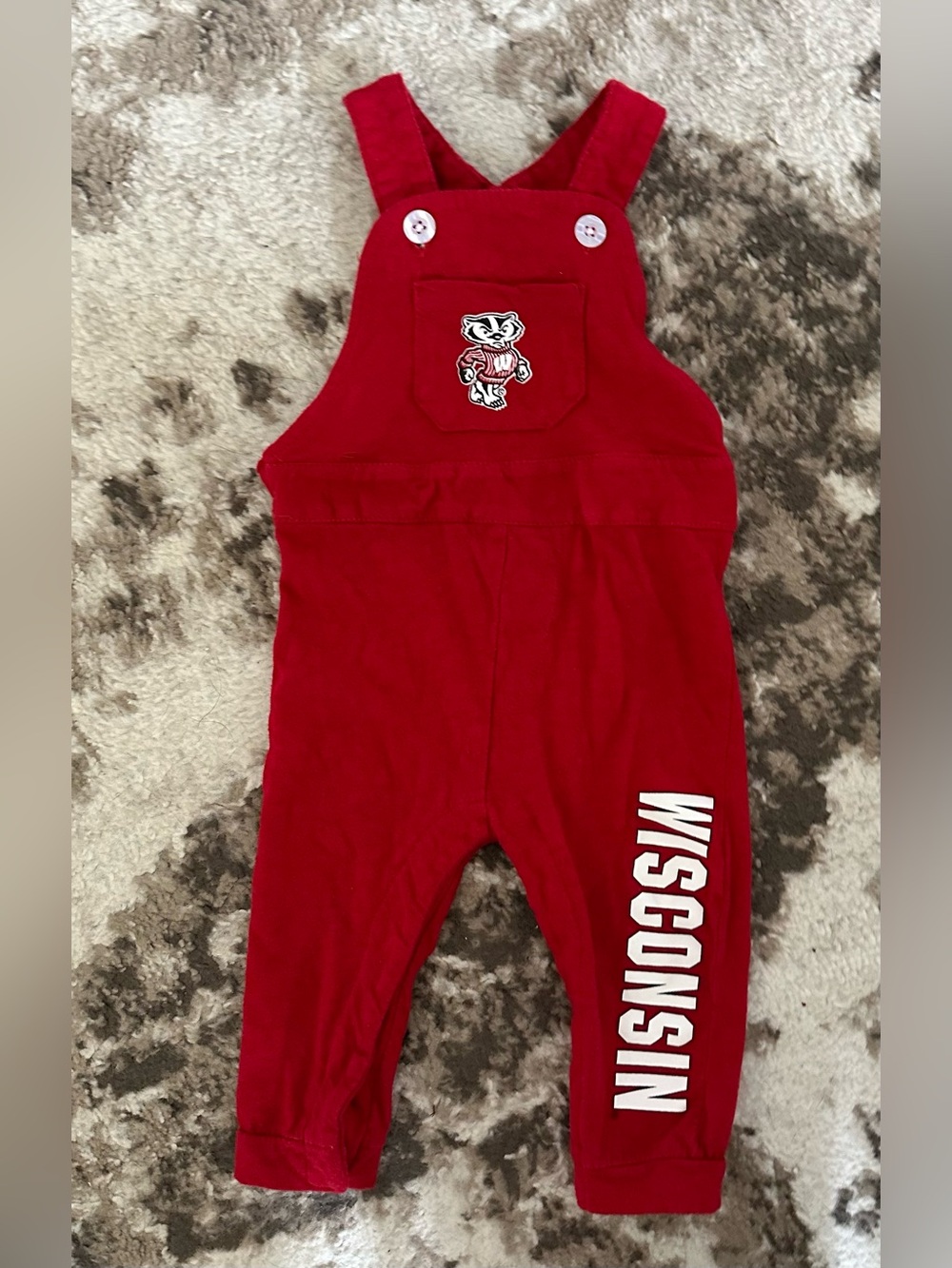 Colosseum Red Infant Bodysuit with White Print